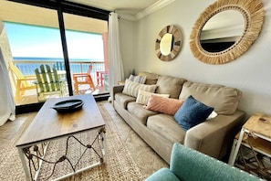 Your place on the sofa meets your place at the beach.