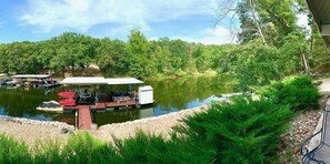 view from covered patio