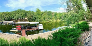 view from covered patio