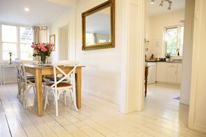 Harvest House dining area and rustic fully equipped kitchen