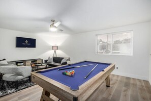 Gameroom with Second Living Room and Billiards