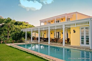 Cover pool area for lounging, relaxing and dining.  