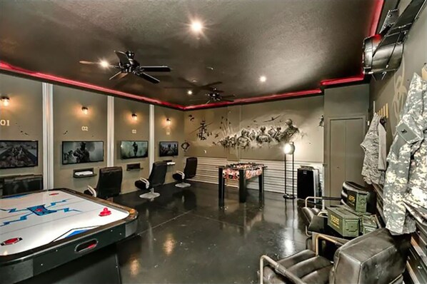 That's right! A Game Room to keep the kids occupied while the adults relax!
