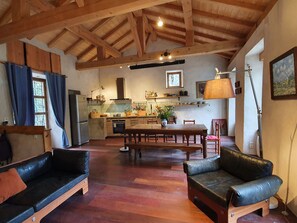 The open living space of the The Mountain Village House