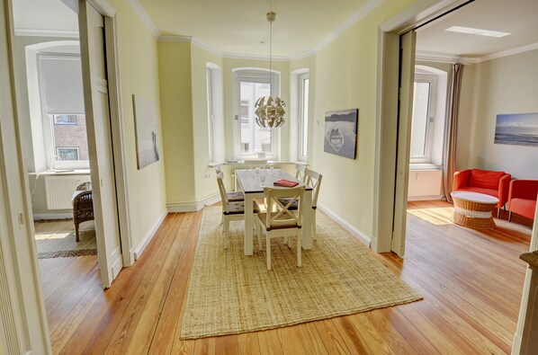 bright dining area