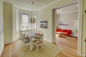 bright dining area