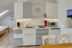 open kitchen with dining area
