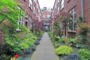 Courtyard into the building.