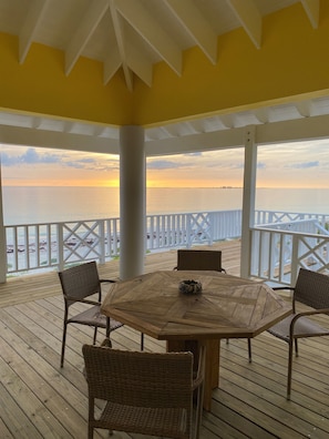 terrace over looking the ocean