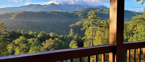 The Great Smoky Mountains! Favorite place on MAIN DECK watching the weather.