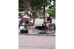 Just across the street at Paradise grill! Weekend entertainment...