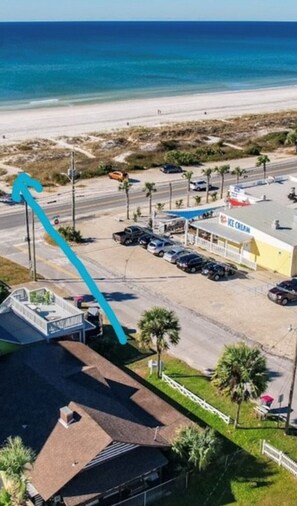 Aerial View-Located across the street from Beach (Front Beach Rd @Thomas Donuts)