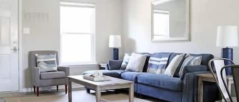 Inviting living room perfect for relaxing, playing games, and making memories together!