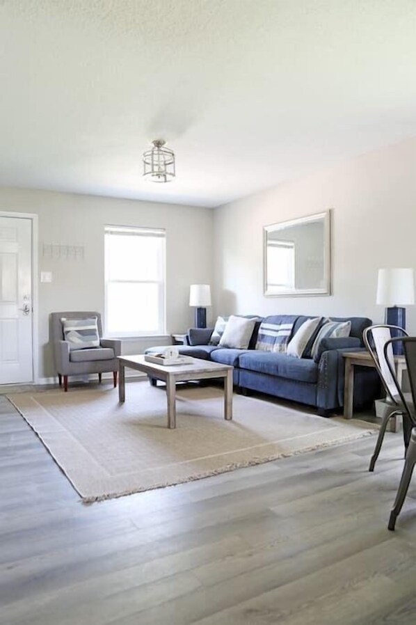 Inviting living room perfect for relaxing, playing games, and making memories together!