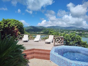 Sunning deck and dipping pool