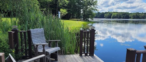 Private deck with direct access to Lorton Lake