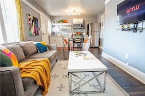 Plush TV room