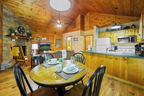 Dining Area and Fully Stocked Kitchen