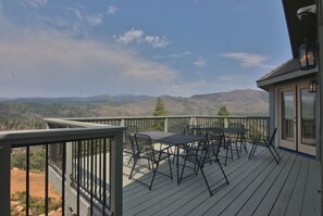 This is your view of Mt Raymond from the kitchen deck.