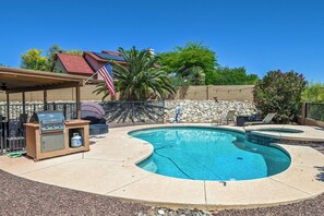 Poolside grill.