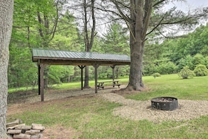 Exterior Space | Fire Pit | Covered Picnic Table