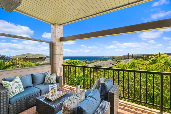 Kapalua Ridge Villas 1414  ocean view lanai 1