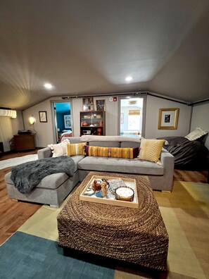 Living room - two bedrooms in the background