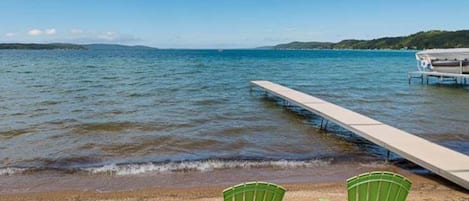 Crystal Lake cabin with private beach