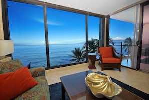 living room ocean front view
