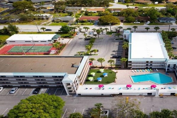 Aerial view/Property building