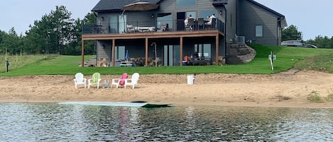 View of the back of the house from the lake 