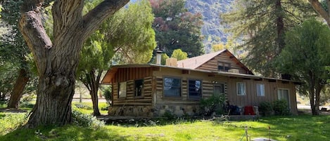 The Meadow house is an attached wing of the Log Cabin House 