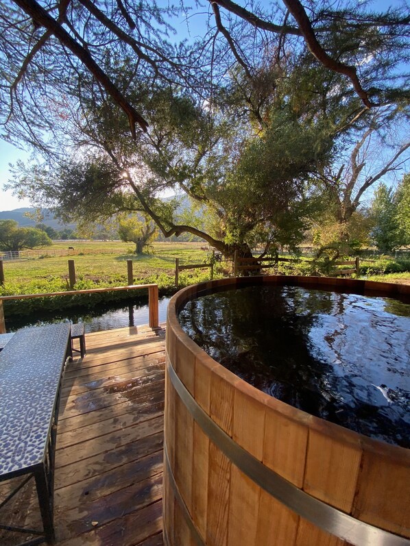 Outdoor spa tub