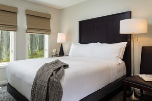 Relax on a comfy bed after a day outside.