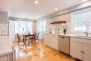 Whip up a tasty meal in the equipped kitchen!