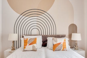 Bedroom 2 has a comfortable zip-link bed which is configured as two single beds by default or can be zipped together to form a king-size bed upon request.