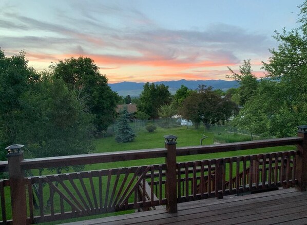 Sunset views from the deck. 