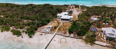 Barrier Island House facing water on both sides