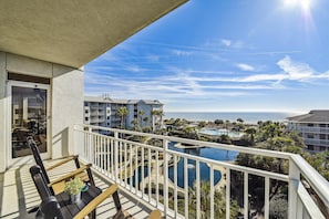 Main 4th Floor Balcony Overlooking Ocean at 1406 SeaCrest