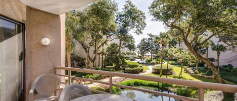 Main Balcony off Living Room and Master Bedroom at 2112 Villamare