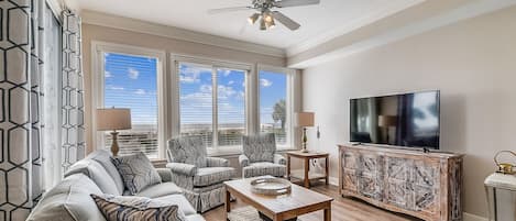 Living Room with Ocean Views at 3102 Sea Crest