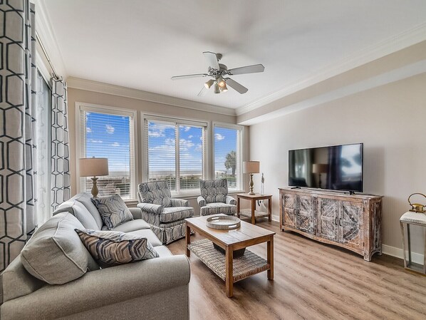 Living Room with Ocean Views at 3102 Sea Crest