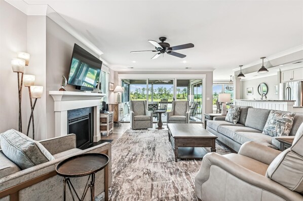 Living Room with Water Views at 46 Lands End Road