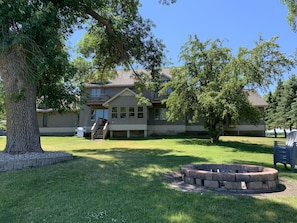 Lakeside fire pit.
Property is level from lake to house!
View from the lake, 