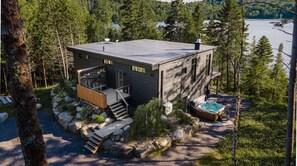 A modern cottage nestled in the forest