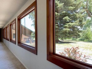 Large windows with views all around on this beautiful working ranch