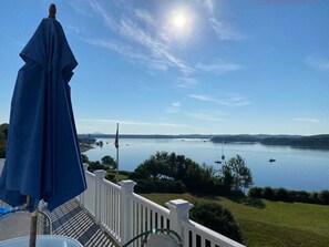 Morning view from the upper deck looking down harbor