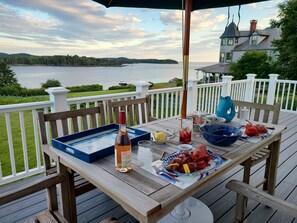 Lobster dinner on the upper deck