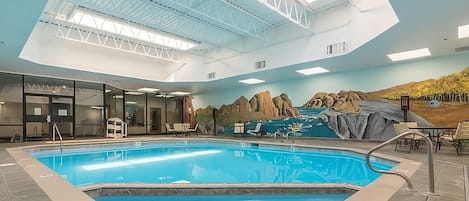 Indoor swimming pool and hot tub