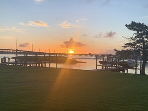 Sunrise over Bogue Sound from back porch